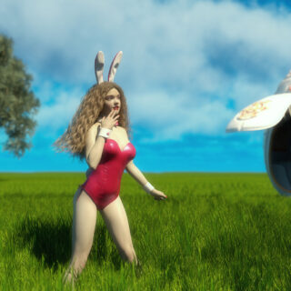 Bunny Girl on the Meadow