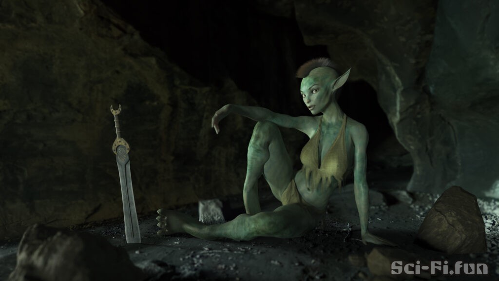 Jade Elf in the Grotto
